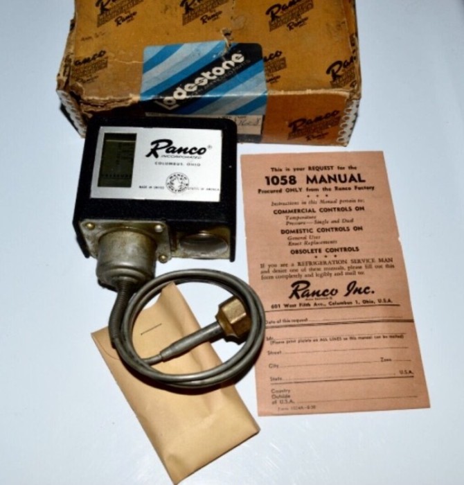 A Ranco Inc., Thermal Or Pressure Control Device. - Circa ?<br />NOT My Item(s). NOT My Picture(s).