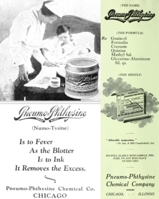 Two Ads For The PNEUMO-PHTHYSINE CHEMICAL COMPANY, CHICAGO, ILLINOIS. Circa ?<br />NOT My Item(s). NOT My Picture(s).