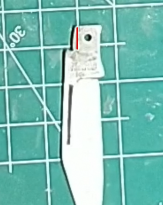 Marked the line of solder.