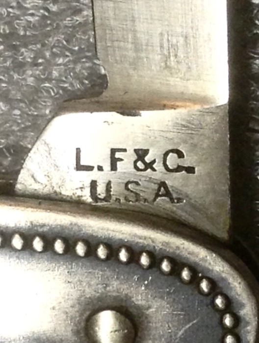 The Secondary Blade Front Tang Stamp.
