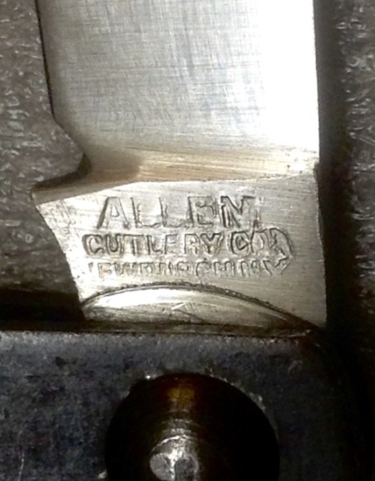 The Main Blade Front Tang Stamp.