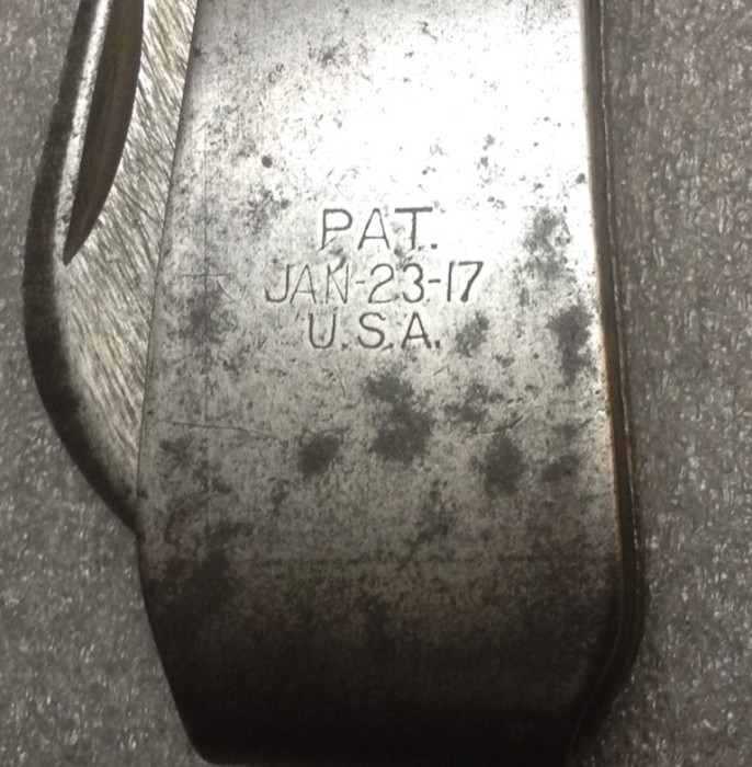 The Patent Date Handle Stamp.