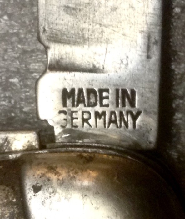 The Main Blade Front Tang Stamp.