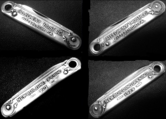 My Other Two "ALLEGHENY TRUST CO." Pocket Knives, Each Side.