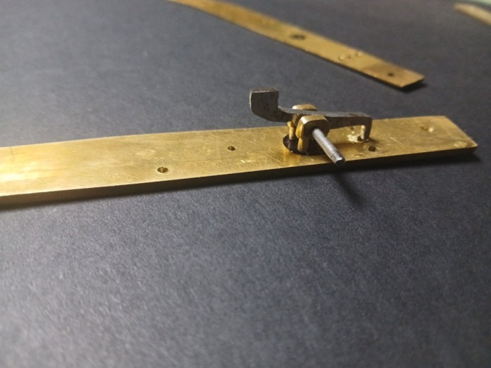 The arm I forged into shape to make the pin stronger
