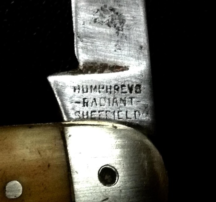 The Main Blade Front Tang Stamp.