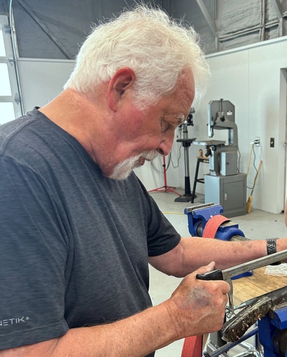 Brian Trimming His Cover Pins