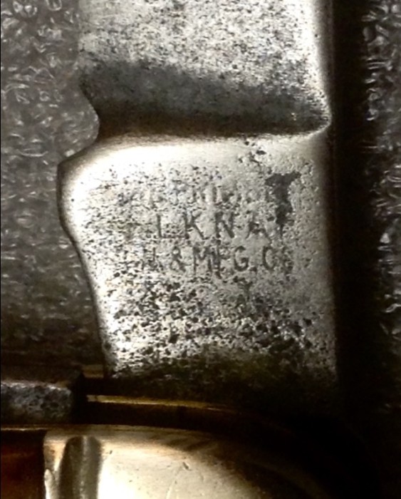 The Main Blade Front Tang Stamp.