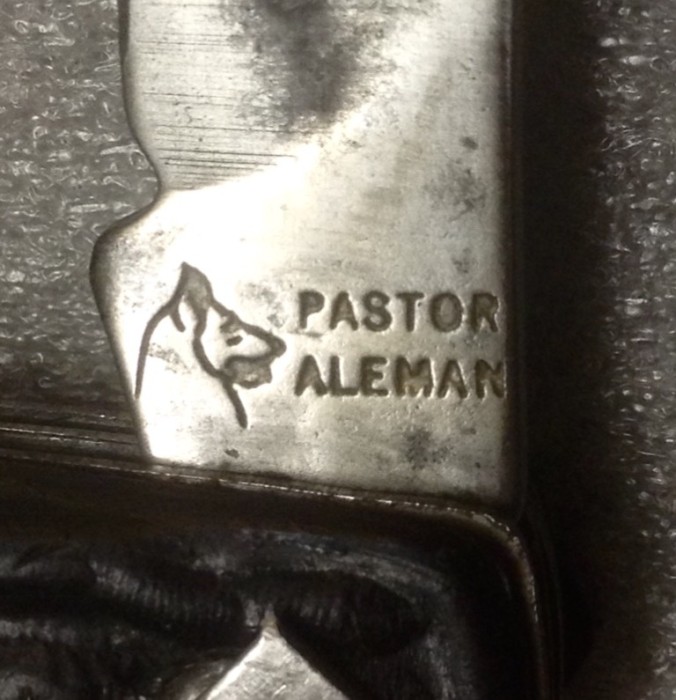 The Main Blade Front Tang Stamp.