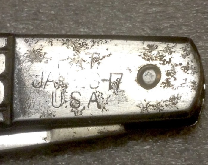 The Patent Date Handle Stamp.