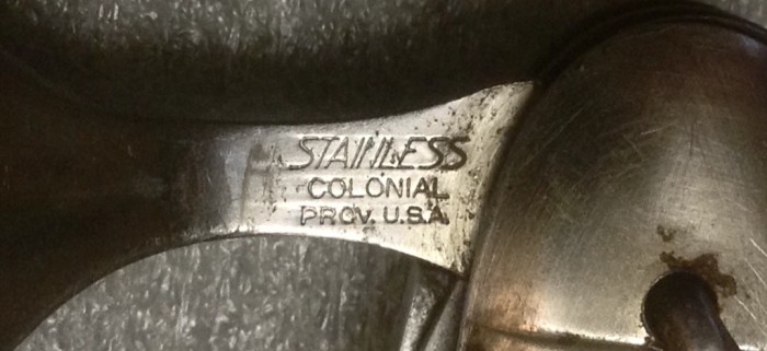 The Spoon, Back Stamp.