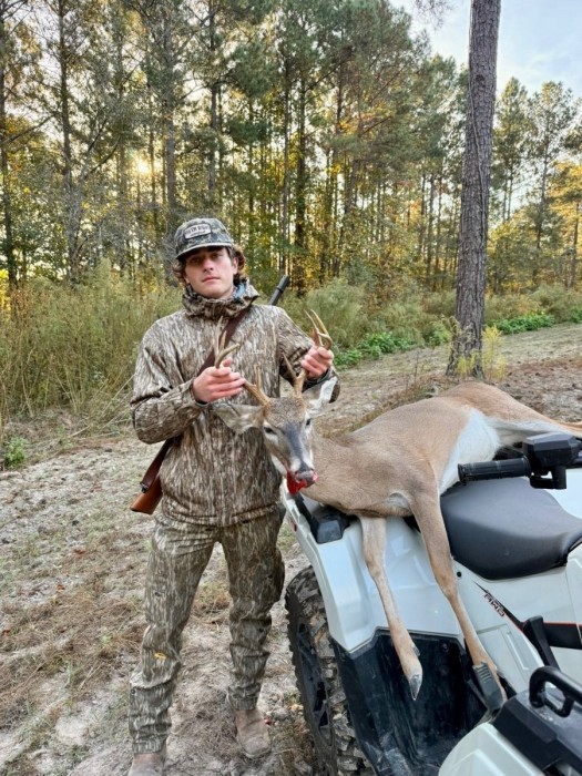 Maddox's 1st deer,  his older brother killed his 1st deer several years ago while hunting with me.