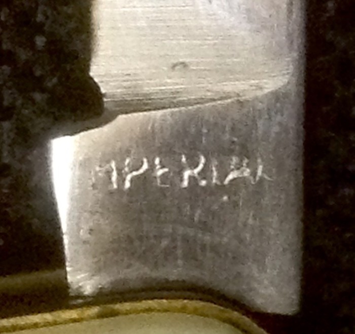 The Main Blade Front Tang Stamp.