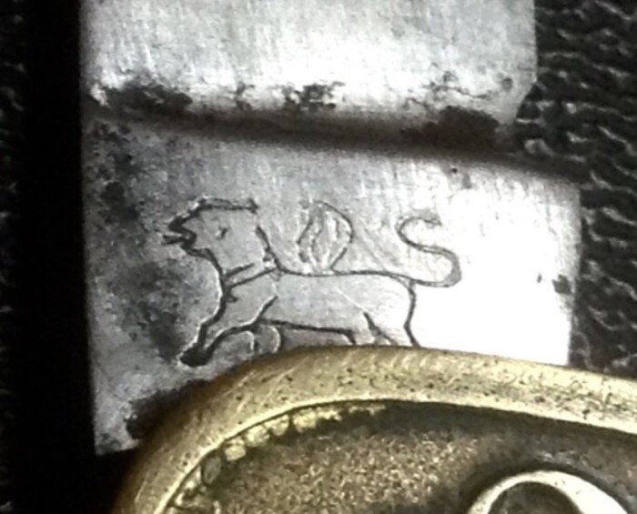 The Main Blade Back Tang Stamp.