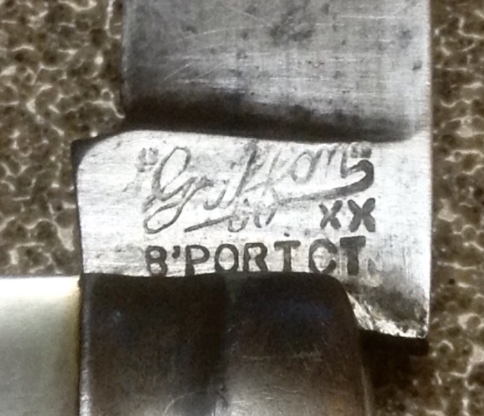 The Main Blade Front Tang Stamp.