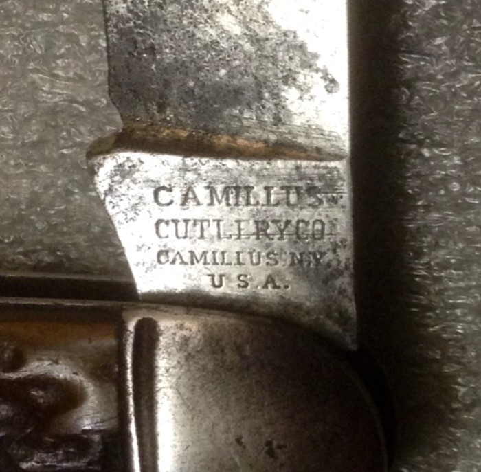 The Main Blade Front Tang Stamp.