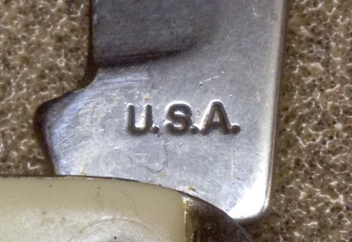 The Main Blade Front Tang Stamp.