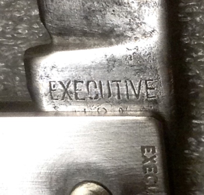 The Main Blade Front Tang Stamp.<br />Only The Top Of "U.S.A." Is Visible.