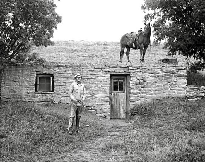 “Dugout” house on the ranch