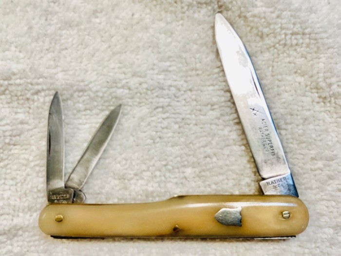 Rather &amp; Co. gunstock whittler, mark side