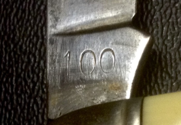 The Main Blade Back Tang Stamp.