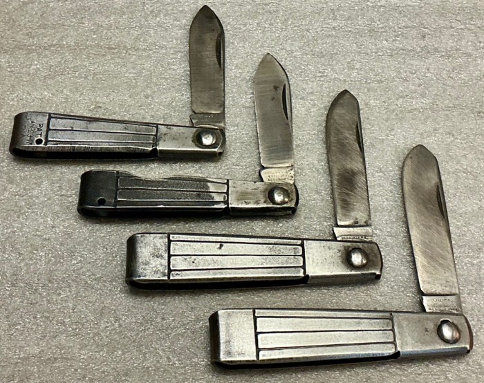 Picture #7 - My Four Current, As Of This Moment, ALLEN CUTLERY COMPANY <br />Pocket Knives, With Grooves In The Handle(s).