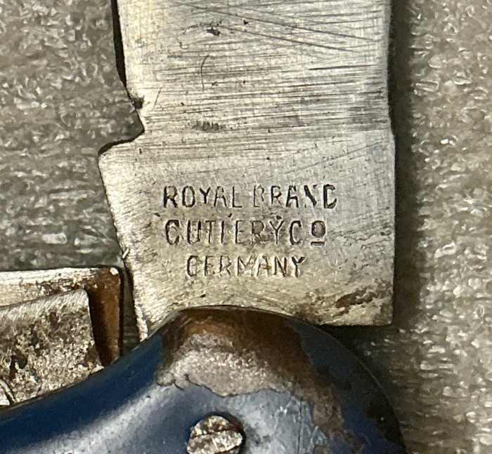The Main Blade Front Tang Stamp.