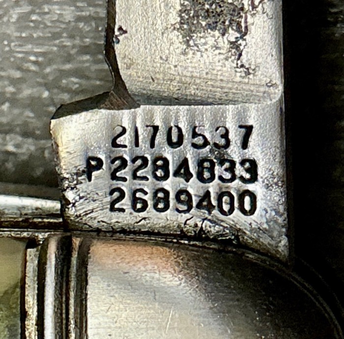 The Secondary Blade Front Tang Stamp.