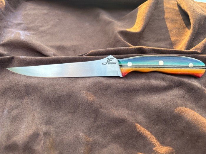 Filet knife with g-carta scales