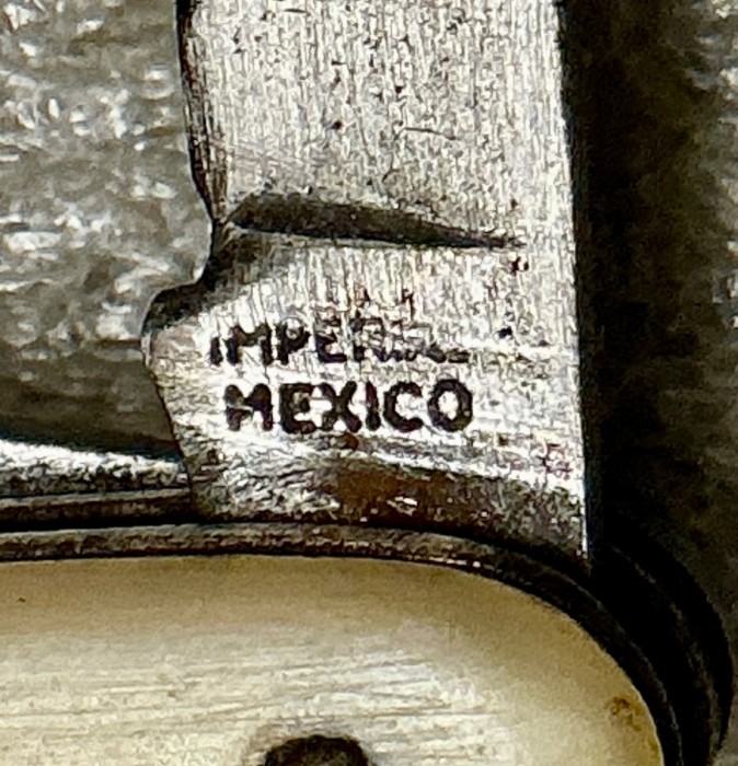 The Secondary Blade Front Tang Stamp.