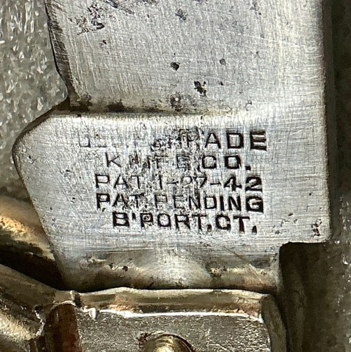The Main Blade Front Tang Stamp.