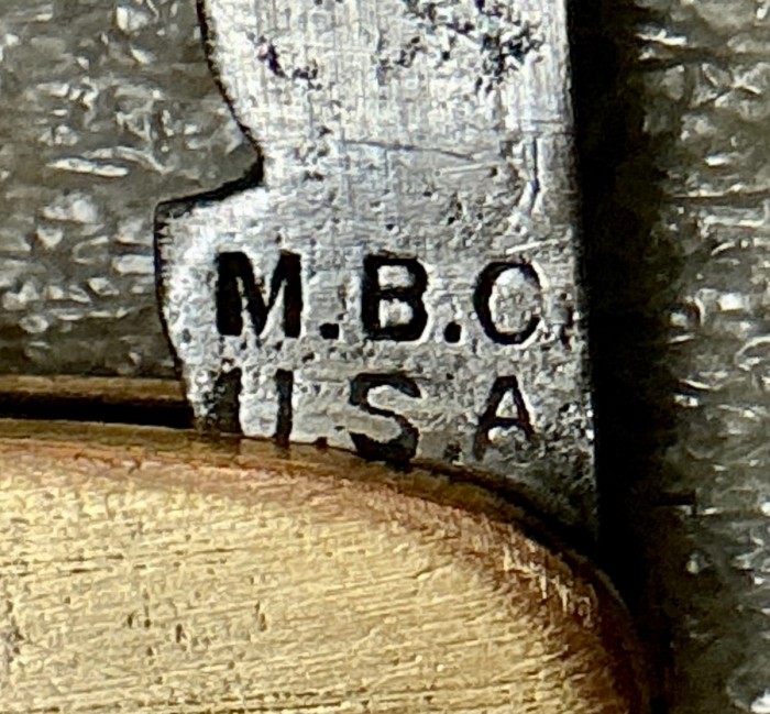The Main Blade Front Tang Stamp.