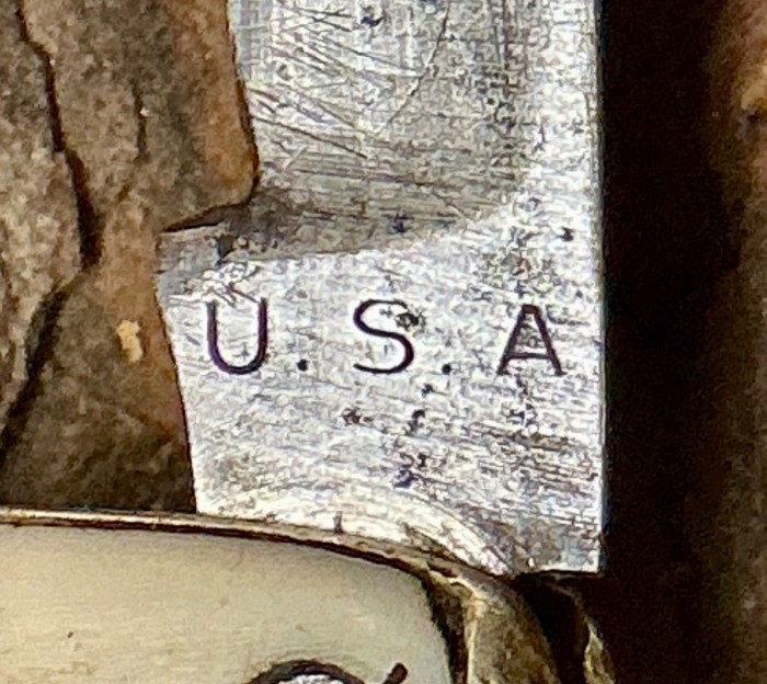 The Main Blade Front Tang Stamp.