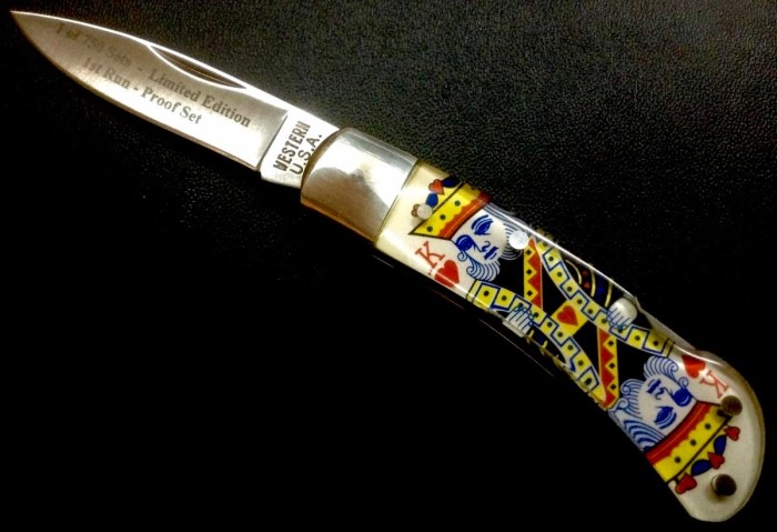 My One “Loose”, Limited Edition, 1st Run Proof Set, King Of Hearts Pocket Knife.
