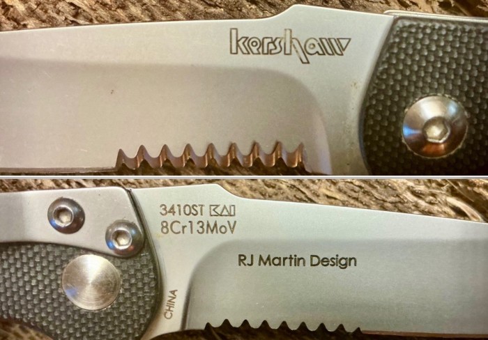 Picture #5.<br />Top - The Main Blade Front Etch.<br />Bottom - The Main Blade Back Etches.