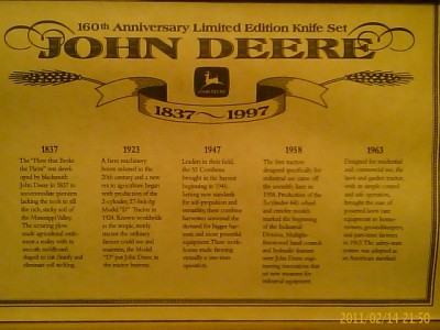 Schrade John Deere History