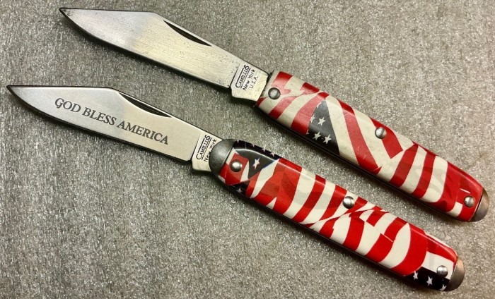 With One Of My Other SB100F Pocket Knives For Comparison.