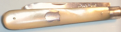 1897  Antique Victorian Silver Mother Pearl Fruit Knife - 1.jpg