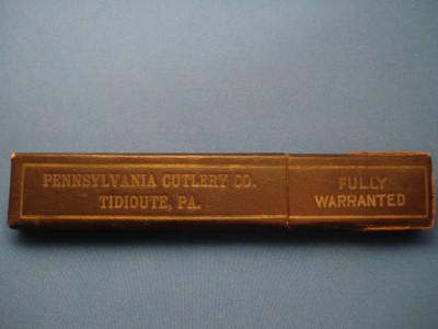 This is not related to PENN CUTLERY of the later years in Tidioute, This one is from the early years. Anyone notice the slight difference in the names?????