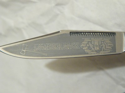 Bulldog Lumber Jack blade etch