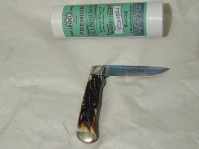 GEC Northfield Burnt Stag Linerlock (back)
