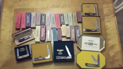 Here are the knives that I do have in my posession right now. I didn't see much sense in taking a bunch of individual pics since I think everyone knows what repro bullets look like! but if someone wants a photo of a certain knife I will be glad to post it! Thanks for the help though guys!! I'll be needing more of it!!