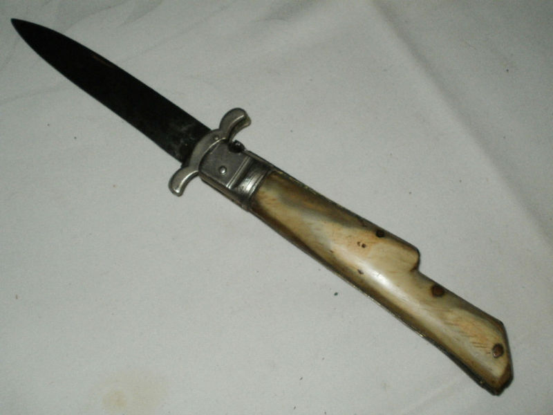 ANTIQUE DAMASCUS, LOCK BLADE, FOLDING BOWIE KNIFE -1.jpg