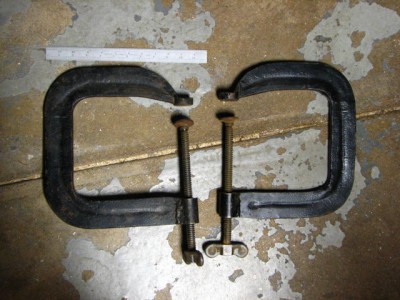 Large C clamps.