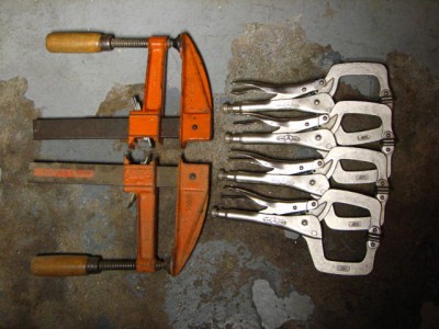 I used the vicegrip clamps when I installed kitchens.