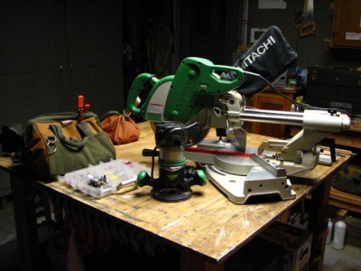 A double compound 10&quot; saw. I got the router free with this.